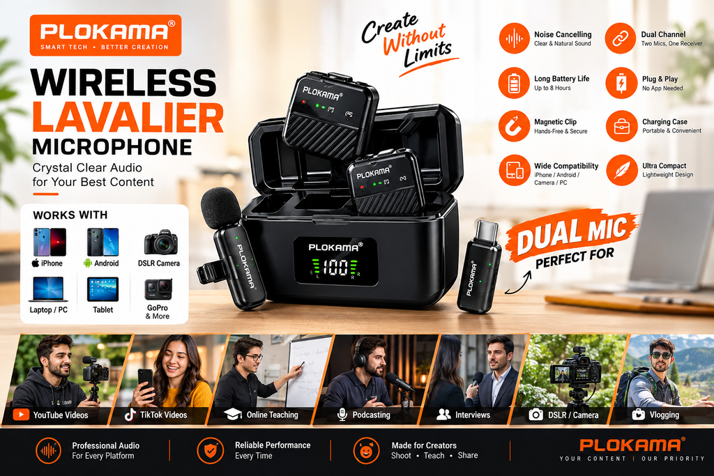 Polokama Broadcast Lavalier Mic | VM-80 Pro | Best Mic for Youtube in Pakistan
